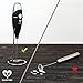 Milk Frother Coffee Art Set - Handheld Electric Portable Drink Mixer Battery Operated Foam Maker Wand - Cappuccino Hot Chocolate Latte Frappe - Stainless Steel Stand - Cocoa Shaker - 4 Art Stencils