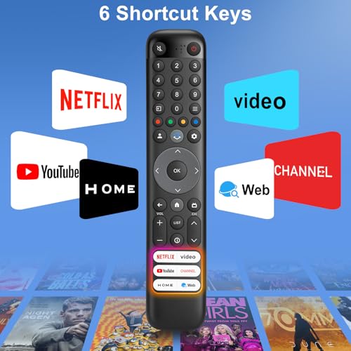 para Mando-TCL-Smart-TV, Universal para Todos los Original TCL TV, con 6 teclas de acceso directo