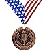 Decade Awards First Place Medal, World Class - 3 Inch Wide - Gold Medal with Stars & Stripes Neck Ribbon - Perfect for Any Competition, Coaches, Students, Athletes and Academics