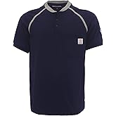 BOCOMAL FR Shirts 5.5oz Light Weight Henley and Short Sleeve Flame Resistant/Fire Retardant Clothing Shirt