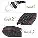 9 moon® Leather Remote Key FOB Keyless Entry Transmitter Case Cover for Nissan 3 Button