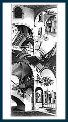 Amazon De Acrylglasbild M C Escher Oben Und Unten 45 X 79cm