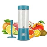 RUNNEPT Rechargeable Mini Portable Juicer Cup/Blender 500ml with Multiple Function of Juicer, Grinder and Mixer, BPA Free Turquoise