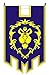 World of Warcraft Horde Alliance Badge Banner Flag Orc Emblem Poster (Blue)