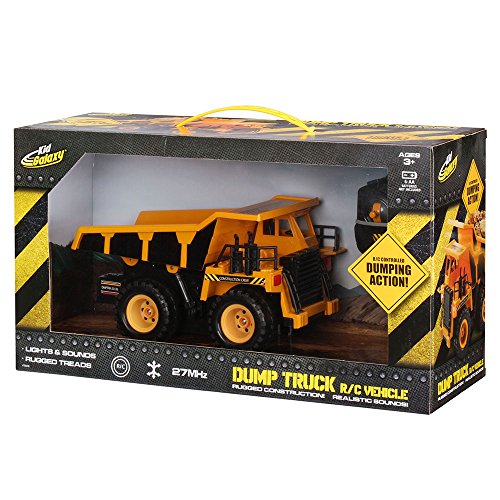 Kid-Galaxy-Remote-Control-Dump-Truck-6-Function-RC-Construction-Toy-Vehicle-27-MHz