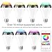 SOONHUA Bluetooth LED Light Bulb with Speaker-Dimmable Multicolored Color Changing Smart LED Music Lamp for iPhone, iPad, Android Phone