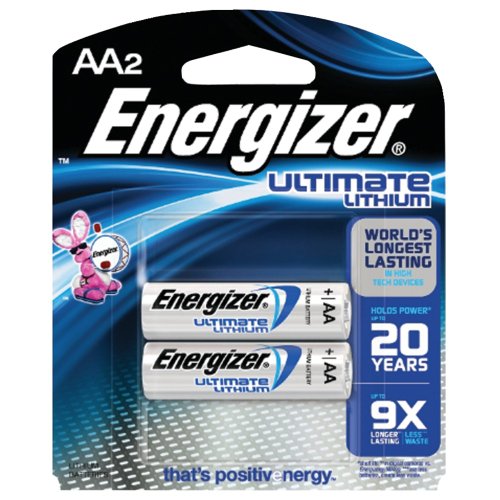 ENERGIZER E2 LITHIUM L91BP-2 Lithium Photo Batteries (AA; 2 pk)