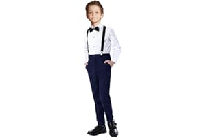 SAILIINY Boys Formal Suspenders Suits Set