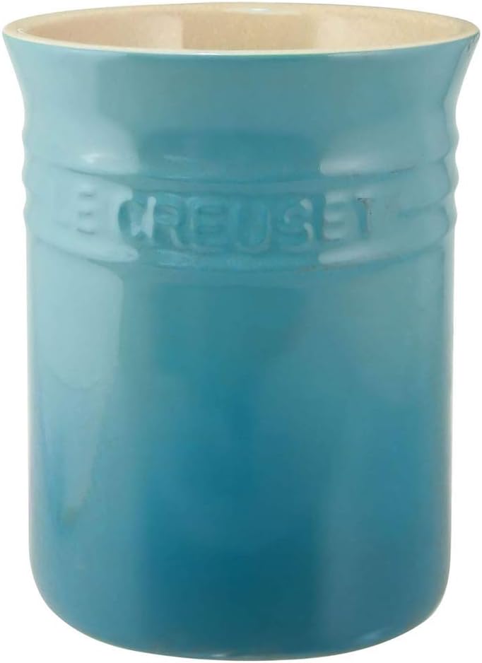Le Creuset Stoneware Small Utensil Jar, 1.1 Litres, Teal