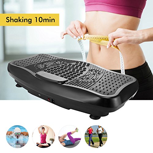 Evokem Hurtle Vibrating Platform Exercise Machines as Equipment For Home to Balance Your Weight with Remote Controller & Balance Straps [ARRIVE in 3-7 DAYS] (Black) - Thumbnail 2