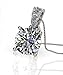 4 Prong Round Solitaire Simulated Diamond Necklace in Solid Sterling Silver with Pure Brilliance Zirconia