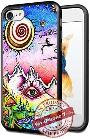 Trippy Art Moon Cool Apple iPhone 7 Case Cover Slim Rubber TPU