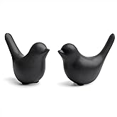 Notakia Small Birds Statues Home Decor Modern Style Birds Decorative Ornaments for Living Room, Bedroom, Office Desktop, Cabinets(Black Bird 2Pcs)