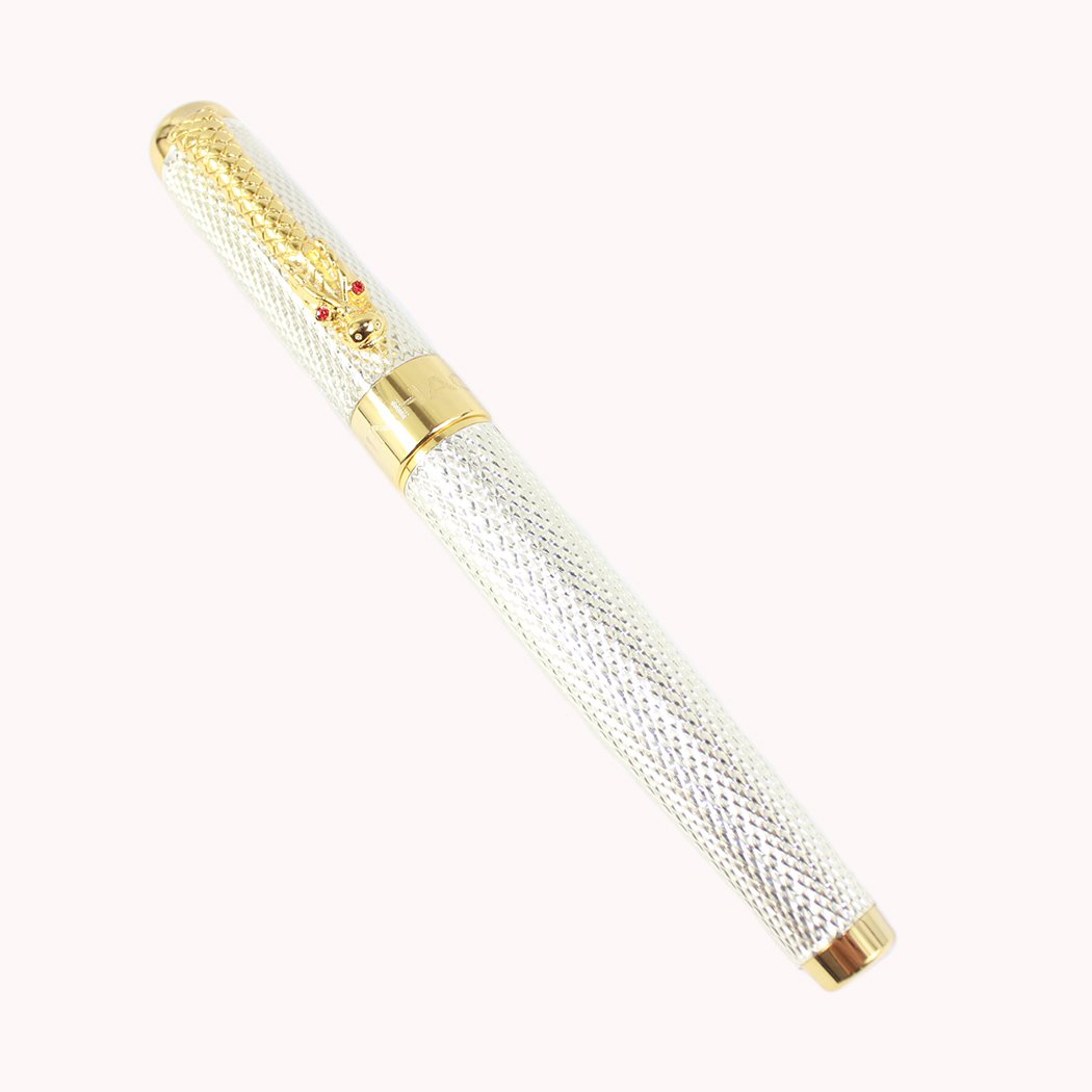 Gullor Golden Dragon Red Crystal Eyes Rollerball Pen