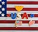 R&M International USA Patriotic Cookie Cutters, 2 Stars, Flag, Eagle, Heart, Letters U, S, A, 8-Piece Set