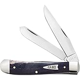 Case XX Pocket Knife TRAPPER - SMOOTH LIGHT PURPLE BONE ARROWHEAD SHIELD Item #22857-6254 SS - Length Closed: 4 /18Inches