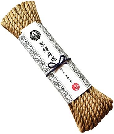 BAKUTO:High-Grade Hemp Rope 6mm/10M Natural Color Golden Jute, Raw Materials, Pre-treated