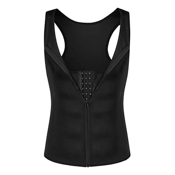 AQWWHY Herren Korsett Body Shaper Weste für Weightloss Taille Trainer Hot Neopren Reißverschluss Sauna Tank Top Trainingsshir