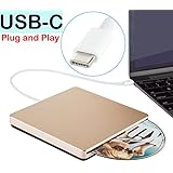 Guamar USB-C SuperDrive USB Type-C External DVD CD Burner Drive DVD CD +/-RW Rewriter with High Speed Data Transfer for latest Mac/MacBook Pro/Desktop/Laptop Support Windows10/8/7/Vista/Mac OSX