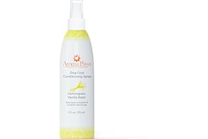 Aroma Paws Dog Coat Conditioning Spray - Pet-Friendly Detangler Spray with Natural Essential Oils for Dogs - Daily Dog Spray to Eliminate Odors and Knots - Lemongrass Vanilla Bean - 4.5 oz.