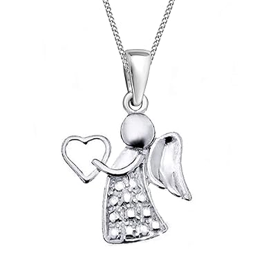 Schutzengel Anhänger + Kette 925 Echt Silber Kinder Damen Mädchen Engel