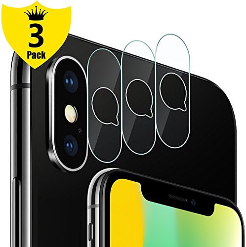 Alinsea Compatible for Camera Screen Protector iPhone X/XS/XS Max [3 Pack] Ultra-Thin High Definition 9H Hardness [Anti-Scratch] [High Definition] Camera Lens Protector Film for iPhone X/XS/XS Max