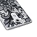 LGG3 Case,LGG3 TPU Case,NSSTAR [Scratch-Proof] Ultra Thin Crystal Clear Rubber Gel TPU Soft Silicone Bumper Case Cover with Shockproof Protective Case for LGG3,Black Lace Flower #3