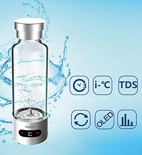 Feiy Hydrogen-rich water bottle Electrolytic negative ion generator Produces 1200 ppb of hydrogenated water 480ml Health cup,2