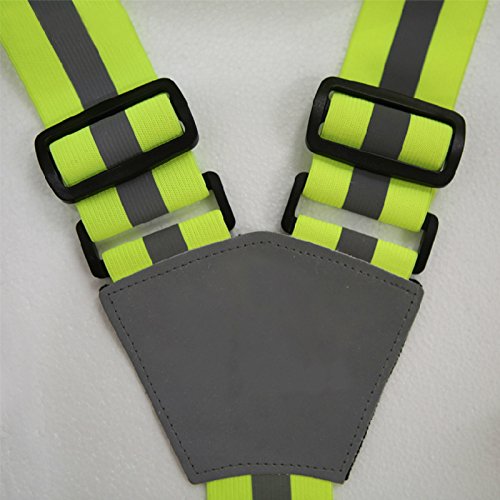 ZZ Lighting Outdoors 2 Pack Reflective Vest Belt for Safety Cycling Running Motorcycle Jogging - Thumbnail 6