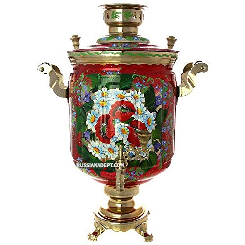 Electric samovar 10 liters with artistic painting 