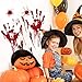 EZIGO 60Pcs Halloween Party Decorations Stickers Bloody Hand/Footprints Bloodstains Clings Scary Zombie Halloween Party Supplies Blood Stickers Indoor/Outdoor Halloween Floor Window Clings 10 Sheets