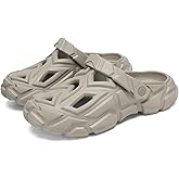 MEIAGDT Men's Clogs with Arch Support & Adjustable Heel Strap, Wide Toe Box, Machine Washable Lightweight Slip-On Sandals Non-Slip Water Resistant Clogs for Gardening, Beach, Shower