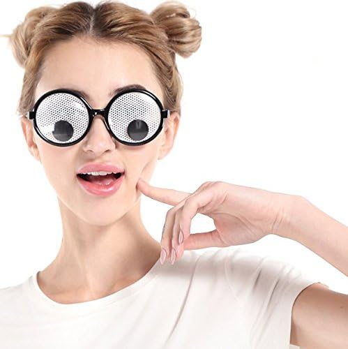 UChic 1PCS Funny Eyesglasses Shaking Turning Eyeballs Goggles Eyes Party Glasses And Toys for Party Cosplay Costume and Halloween Party Decoration