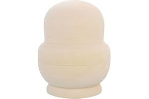 Levemolo Unfinished DIY Wooden Nesting Dolls Russian Matryoshka Craft Kit for Painting and Home Decoration