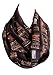 Etwoa's Bookshelf Infinity Scarf and Loop Scarf, Brown, Large