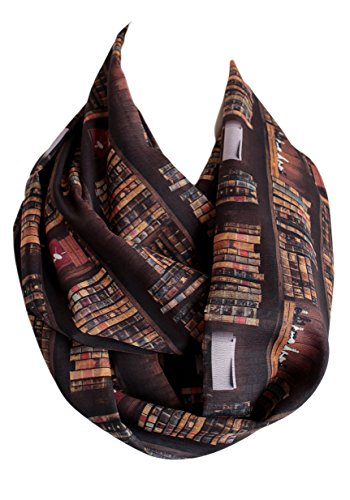 Etwoa's Bookshelf Infinity Scarf Circle Scarf Loop Scarf