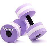 Water Dumbbells Aquatic Exercise Dumbells Water Aerobics Workouts 2PCS Foam Barbells for Men Women Water Sports Fitness Tool