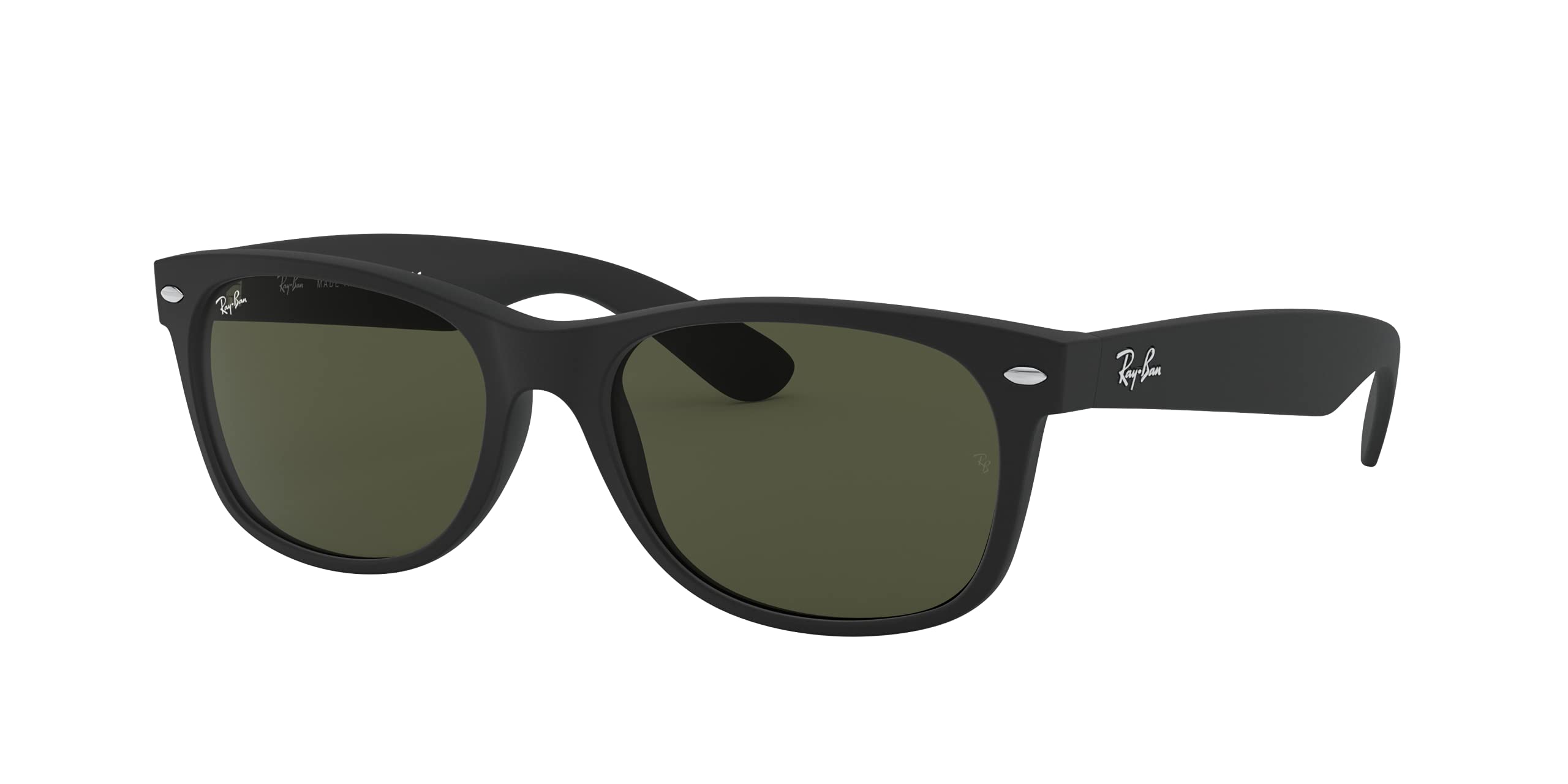 Ray-Ban - Sunglasses RB2132 New Wayfarer Wayfarer 52mm, Black (Black Rubber), One size