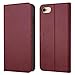 iPhone 8 case iPhone 7 case ZOVER Genuine Leather Case Flip Folio Book Case Wallet Cover with Kickstand Feature Card Slots & ID Holder and Magnetic Clasps for iPhone 7 and iPhone 8 Wine Red