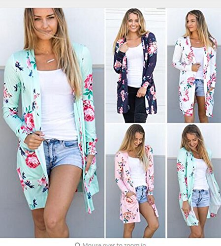 Engood Women's Casual Boho Irregular Long Sleeve Wrap Kimono Cardigans Casual Coverup Coat Tops Autumn Outwear Light Green 2XL
