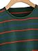 SweatyRocks Women's Short Sleeve Striped Crop T-Shirt Casual Tee Tops Green L