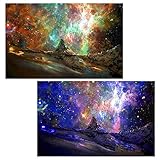 UPINS 2 Pack 5D Aurora Borealis DIY Diamond Painting by Number Kits，18X12inch/45X30CM