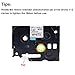 Wonfoucs 2 Pack Compatible Brother P-Touch TZe-251 TZ251 Label Tape, Black on White Standard Laminated Cassettes, 1