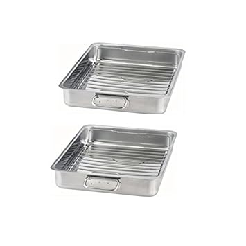 IKEA KONCIS - Bandeja para asar con grill accesorio de, acero inoxidable: Amazon.es: Hogar