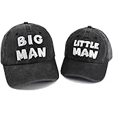 Kamaple 2 PCS Big Man and Little Man Matching Hats, Adjustable 3D Embroidered Cotton Dad and Son Baseball Caps