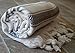Dandelion - Ivory Basic Pattern - 100% Naturally-Dyed Cotton Turkish Towel Peshtemal - 71x39 Inches - Black