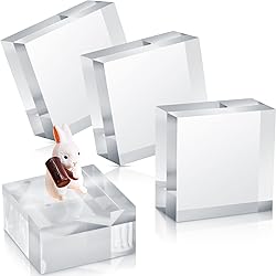 Vicenpal 4 Pieces Acrylic Square Display Block 2 x