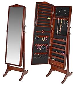 Espejo joyero grande XXL con cajoneras de 154 cm de altura en cheval