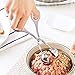 IMEIJU 2 PCS None-Stick, Stainless Steel Meat Baller, Cake Pop Meatball Maker Ice Tongs, Cookie Dough Scoop for Kitchen. (1.78