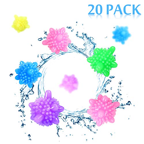 image for Feeke Dryer Balls, Eco Friendly Laundry Balls Colorful Reusable Dryer 